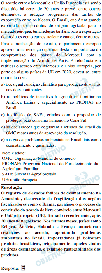 FUVEST 2021 - 1ª Fase - Curso Objetivo