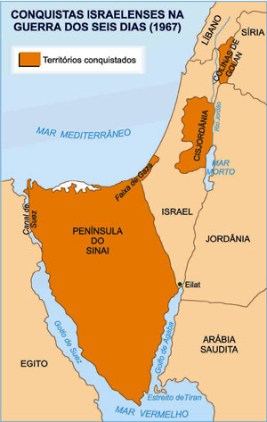 Conquistas Israelenses na Guerra dos Seis Dias(1967)
