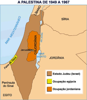 A Palestina de 1949 a 1967